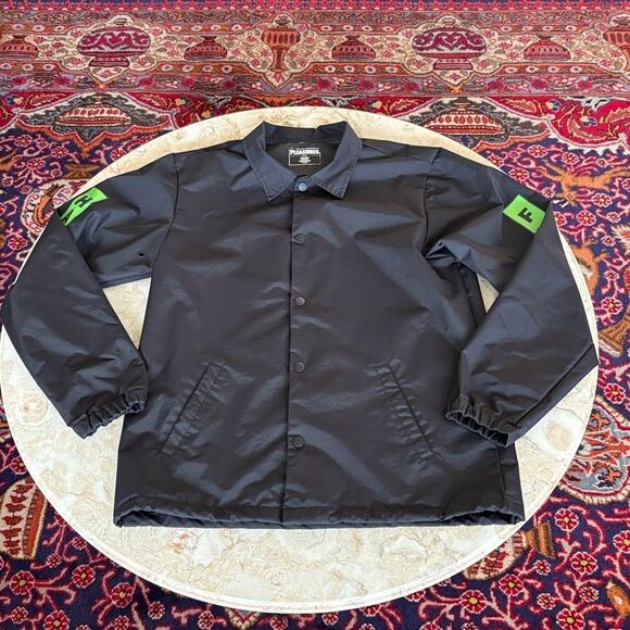 PLEASURES HARDCORE FREEDOM COACH BLACK NYLON JACKET - Picture 6 of 15